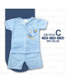 0-18 Month Newborn Baby Eyelet Suit/ Baju Bayi Set Berlubang 