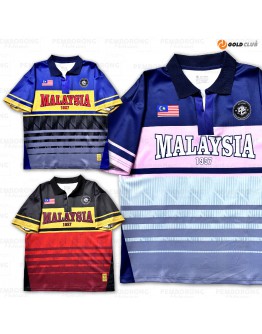 GOLD CLUB Jersi Kolar Oversized Malaysia/High Quality Oversized Retro Collar Casual Jersey #GS 100