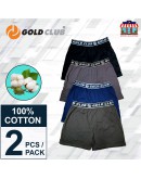 GOLD CLUB 2 in 1 Men Boxer/ 100% Cotton 
