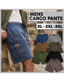 Seluar Pendek Lelaki Men Cargo Short Pants Cargo Shorts Drawstring Shorts Cargo shorts Pants men Casual #HP 702