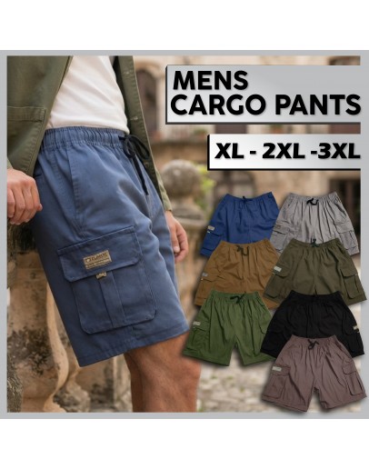 Seluar Pendek Lelaki Men Cargo Short Pants Cargo Shorts Drawstring Shorts Cargo shorts Pants men Casual #HP 702