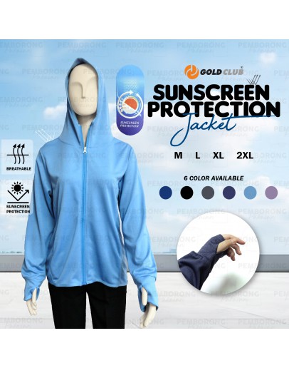 GOLD CLUB UV Sun Protection Jacket/ Women Sport Zip Hoodie