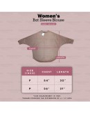 GOLD CLUB Women's Loose Batwing Blouse/ Baju Plain Blouse Wanita Lengan Panjang