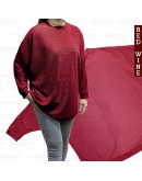 GOLD CLUB Women's Loose Batwing Blouse/ Baju Plain Blouse Wanita Lengan Panjang