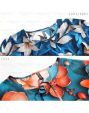 GOLD CLUB Batik Half Sleeve Blouse/ Summer Floral Shirt/ Baju Batik Wanita Casual