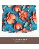 GOLD CLUB Batik Half Sleeve Blouse/ Summer Floral Shirt/ Baju Batik Wanita Casual