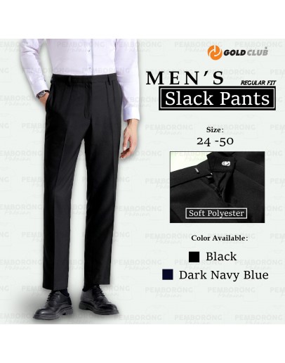  GOLD CLUB Men Slack Pant/ Seluar Slek Lelaki Regular Fit/ Plus size Slack Pant/ Seluar Kerja/ Formal Pants 