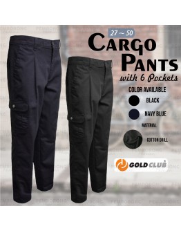  GOLD CLUB Cargo Pants/ Seluar Kerja Pocket/ Kargo Slack 6 Pocket