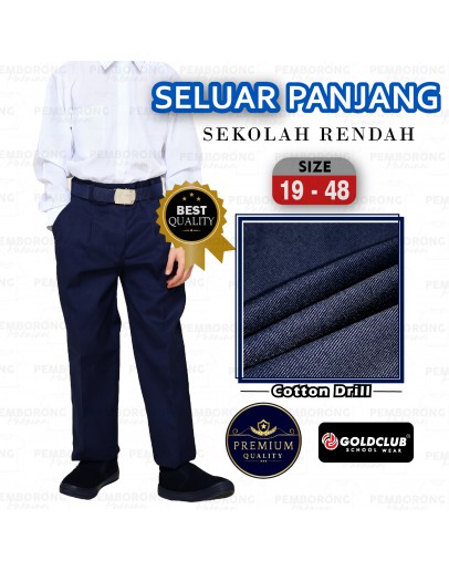 GOLD CLUB SELUAR PANJANG BIRU SEKOLAH RENDAH / PRIMARY SCHOOL NAVY LONG PANT MT04B