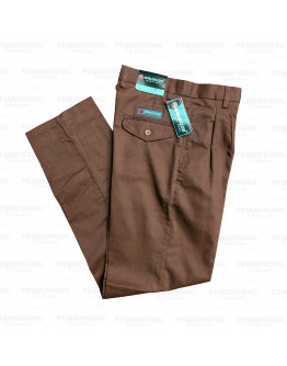 GOLD CLUB Size 23 - 50 / MRSM Seluar Sekolah Pengawas Coklat Panjang/ School Brown Long Pants