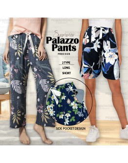 Summer New Fashion Women Long Pant/ Women Korean Floral Palazzo Style #012F #5535