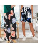 Summer New Fashion Women Long Pant/ Women Korean Floral Palazzo Style #012F #5535