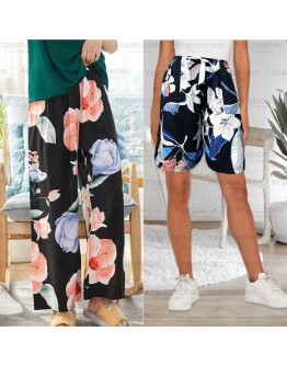 Summer New Fashion Women Long Pant/ Women Korean Floral Palazzo Style #012F #5535