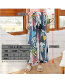 Summer New Fashion Women Long Pant/ Women Korean Floral Palazzo Style #012F #5535