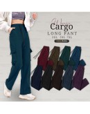 GOLD CLUB Bamboo Slack Cargo Casual Straight Cut Long Pant Stretchable/ Seluar Kargo Perempuan 