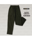 GOLD CLUB Bamboo Slack Cargo Casual Straight Cut Long Pant Stretchable/ Seluar Kargo Perempuan 