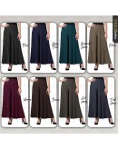 Pleated Skirt Italian Crepe Full Length/ Muslimah Skirt Pleated Princess Flowy/ Skirt Labuh/ Skirt Panjang #LW 2081