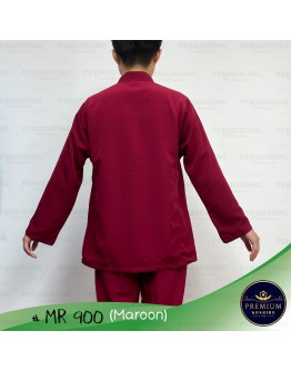 Baju Melayu Cekak Musang Set Baju Melayu Slim Fit/ Cekak Musang Warna Maroon #MR 900