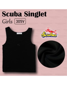 Scuba Girls Inner Singlet / singlet dalam perempuan ( BLACK )