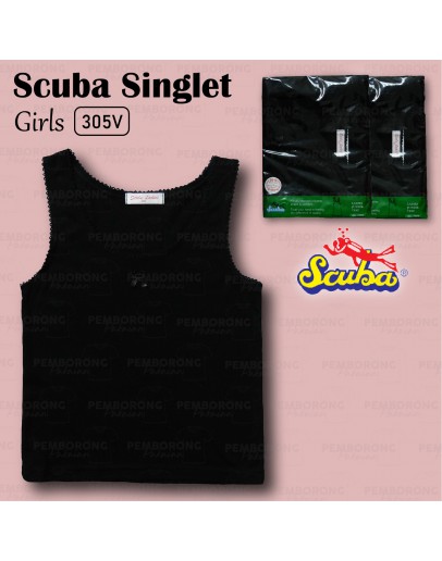 Scuba Girls Inner Singlet / singlet dalam perempuan ( BLACK )