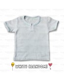 Baju Baby Berlubang / Baby Short Sleeve Eyelet T Shirts With Button/SG601