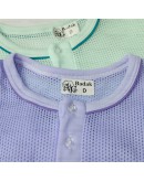 Baju Baby Berlubang / Baby Short Sleeve Eyelet T Shirts With Button/SG601