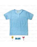 Baju Baby Berlubang / Baby Short Sleeve Eyelet T Shirts With Button/SG601