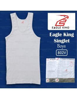 Eagle King Men's Singlet Innerwear White Singlet 