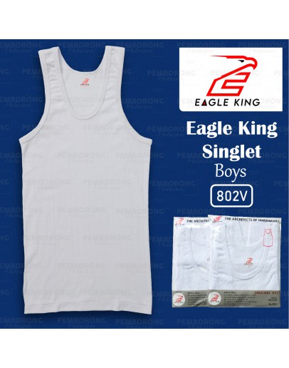 Eagle King Men's Singlet Innerwear White Singlet 