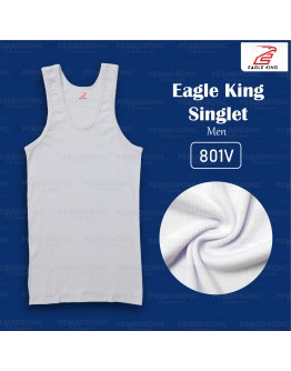 Eagle King Men's Singlet Innerwear White Singlet 