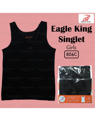 Eagle King Girl's Singlet Innerwear/ Baju Dalam Perempuan ( BLACK )