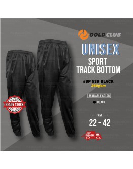 GOLD CLUB SELUAR SUKAN PANJANG / SPORT TRACK BOTTOM LONG PANT "BLACK"