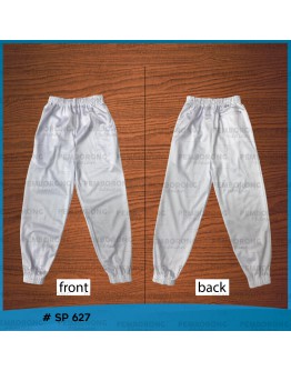 Seluar Tracksuit Putih Unisex/ White Track Bottom/ Seluar Sukan #SP 627