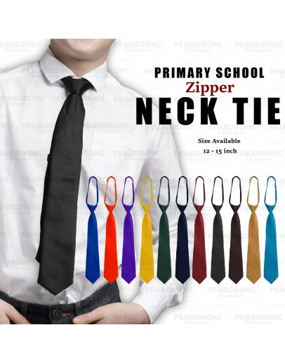 TALI LEHER SEKOLAH RENDAH / PRIMARY ZIPPER NECK TIE Z4 A1
