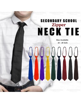 TALI LEHER ZIP SEKOLAH MENENGAH / SECONDARY ZIPPER NECK TIE Z5 Z2