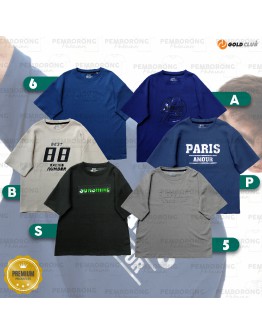 GOLD CLUB T-Shirts Cotton Oversized Short Sleeve/ Korea Style T-shirt/ Baju Oversized