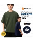 GOLD CLUB Plain Oversized Cotton T-Shirts Short Sleeve/ Korea Style Plain T-shirt/ Baju Lelaki Oversized