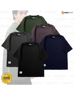 GOLD CLUB Plain Oversized Cotton T-Shirts Short Sleeve/ Korea Style Plain T-shirt/ Baju Lelaki Oversized