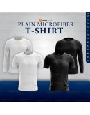 GOLD CLUB Long Sleeve Plain Microfiber T-shirt BLACK & WHITE