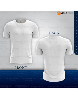 GOLD CLUB Long Sleeve Plain Microfiber T-shirt BLACK & WHITE