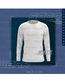 GOLD CLUB Long Sleeve Plain Microfiber T-shirt BLACK & WHITE