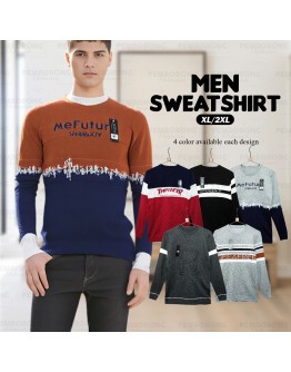 Men's Sweater Knit Round Neck Long Sleeve/ Baju Lengan Panjang