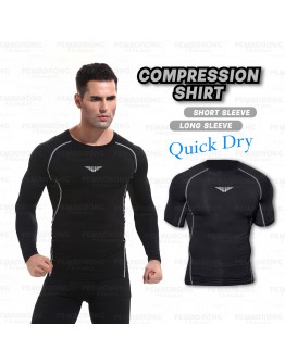 Men Compression Sport Top Fitness / Long Sleeve & Short Sleeve / Quick Dry Tights / Elasticity Bodybuilding