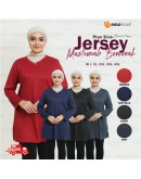 GOLD CLUB Jersey Muslimah Plain Bercorak/ Jersi Sukan Muslimah / Baju Muslimah V Neck Sport 