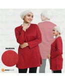 GOLD CLUB Jersey Muslimah Plain Bercorak/ Jersi Sukan Muslimah / Baju Muslimah V Neck Sport 