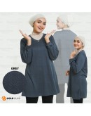 GOLD CLUB Jersey Muslimah Plain Bercorak/ Jersi Sukan Muslimah / Baju Muslimah V Neck Sport 