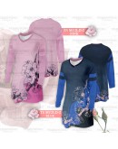 GOLD CLUB Jersey Muslimah Plus Size/ Baju Jersi Muslimah Corak Bunga/ T-shirt Muslimah M-7XL/ Full Printing Jersey Part 1