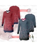 GOLD CLUB Jersey Muslimah Plus Size/ Baju Jersi Muslimah Corak Bunga/ T-shirt Muslimah M-7XL/ Full Printing Jersey Part 1