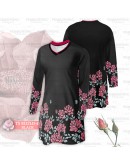 GOLD CLUB Jersey Muslimah Plus Size/ Baju Jersi Muslimah Corak Bunga/ T-shirt Muslimah M-7XL/ Full Printing Jersey Part 1