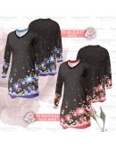 GOLD CLUB Jersey Muslimah Plus Size/ Baju Jersi Muslimah Corak Bunga/ T-shirt Muslimah M-7XL/ Full Printing Jersey Part 3